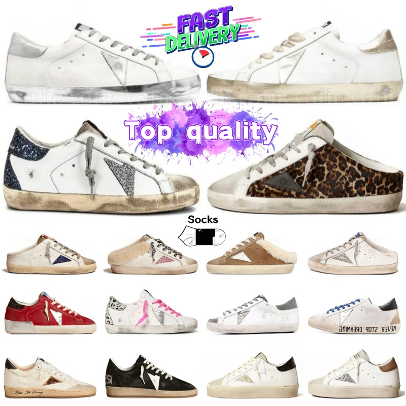 Top designer star shoes goldgoose sneakers platform thick bottom trainers Luxury dirty slippers mens womens fur loafers des chaussures stars casual