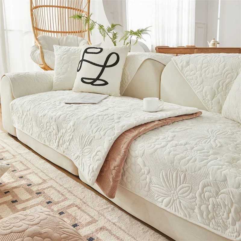 1PC Thicken Jacquard Sofa Seat Covers Non-Slip Solid Color Sofa Mat Towel Winter Warm Couch Slipcovers for Living Room M251204-image-1087200071