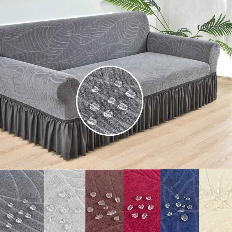 Waterproof Stretch Sofa Skirt Covers Breathable Couch Covers Adjustable Elastic Slipcovers for Living Room Hotel 1Pc M251204-image-1087198052