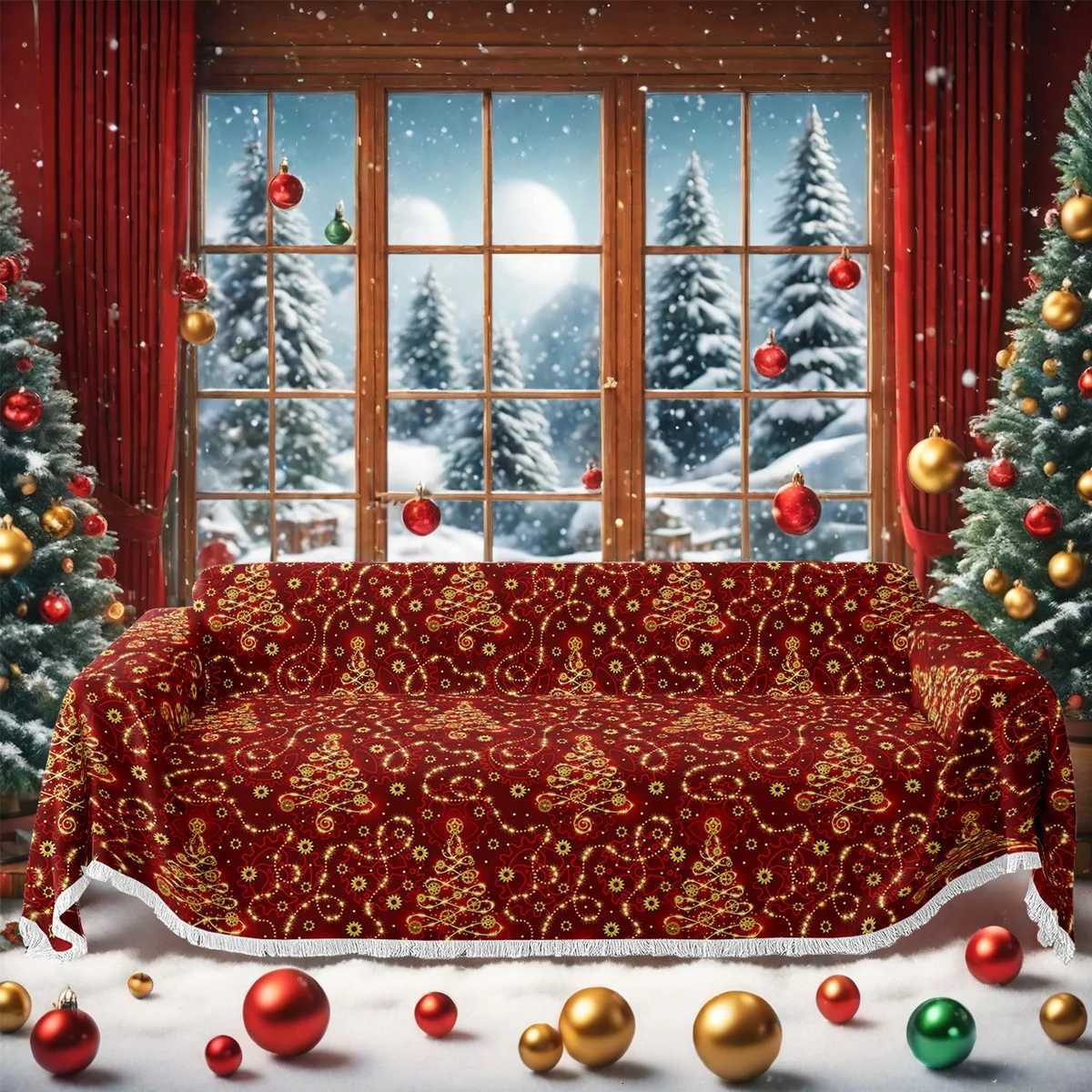 2026 Christmas Sofa Covers Cat-Proof All-season Universal Sofa Cover Living Room Sofa Throw Blanket Christmas Decorations M251204-image-1087197092