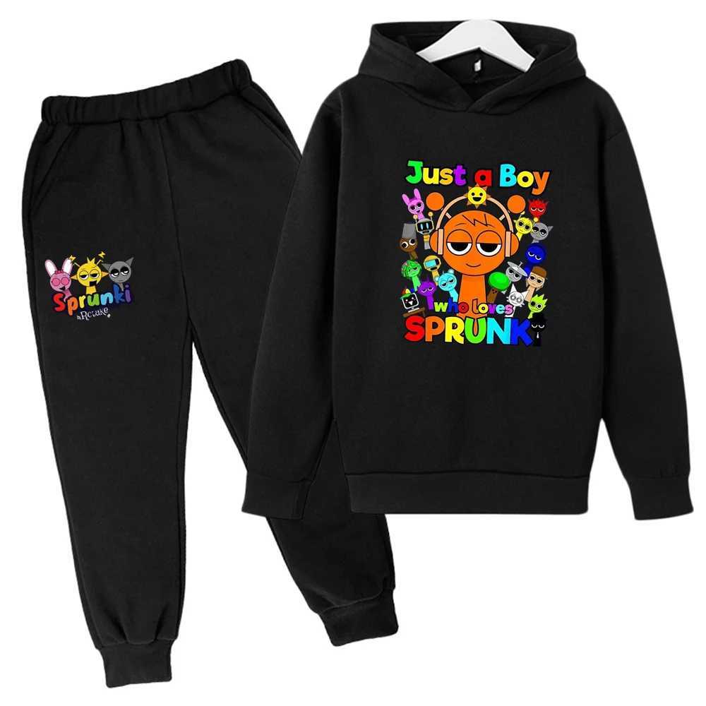Sprunki Kids Clothes Hoodiepants Age 2-12 Boy Girl Incredibox Anime Figures Sweatshirt Spring Autumn Pullover for Children SetsXJ251204-image-1087262237