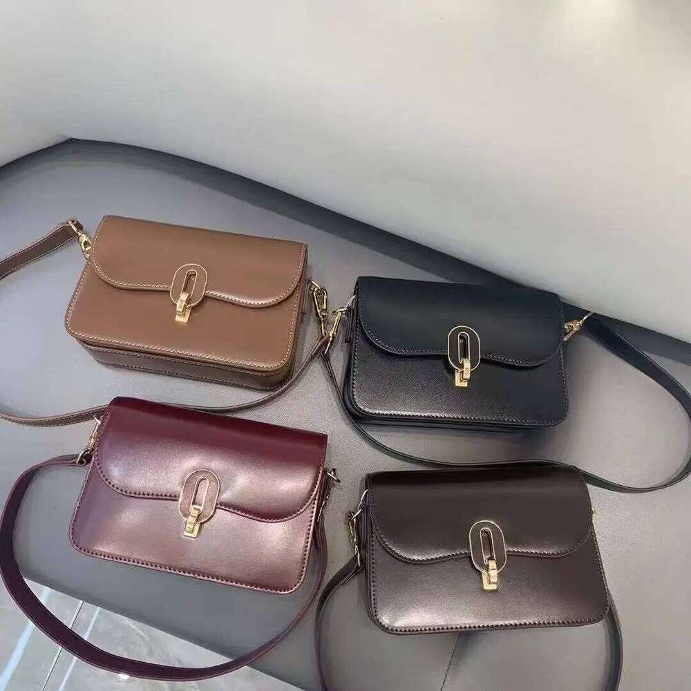 New Genuine Leather Ladies Shoulder Crossbody Simple Fashion High Quality Cowhide Small Women's Messenger Bag St251204