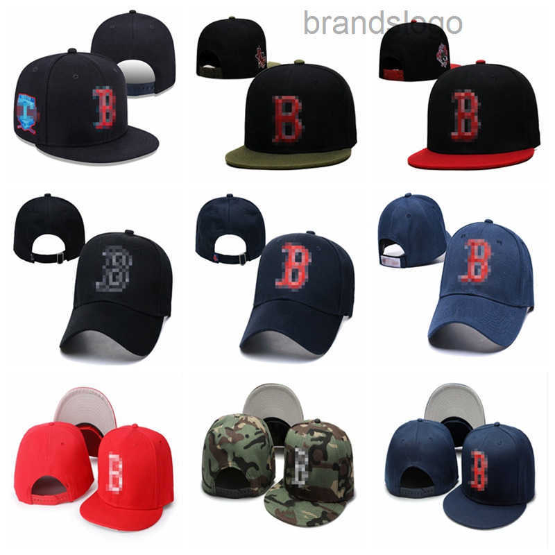 Red Soxes B lettre nouvelle marque casquette Hip Hop hommes femmes casquettes de Baseball Snapback couleurs unies coton os style Style chapeaux d