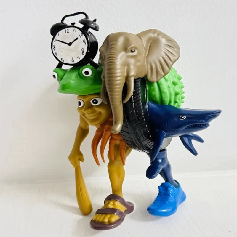 Figurine italienne Brainrot Monster Fusion Edition Tungtungtung Sahur Figure Tralalero Tralala Jouets Modèle de dessin animé Ornement Cadeaux 251