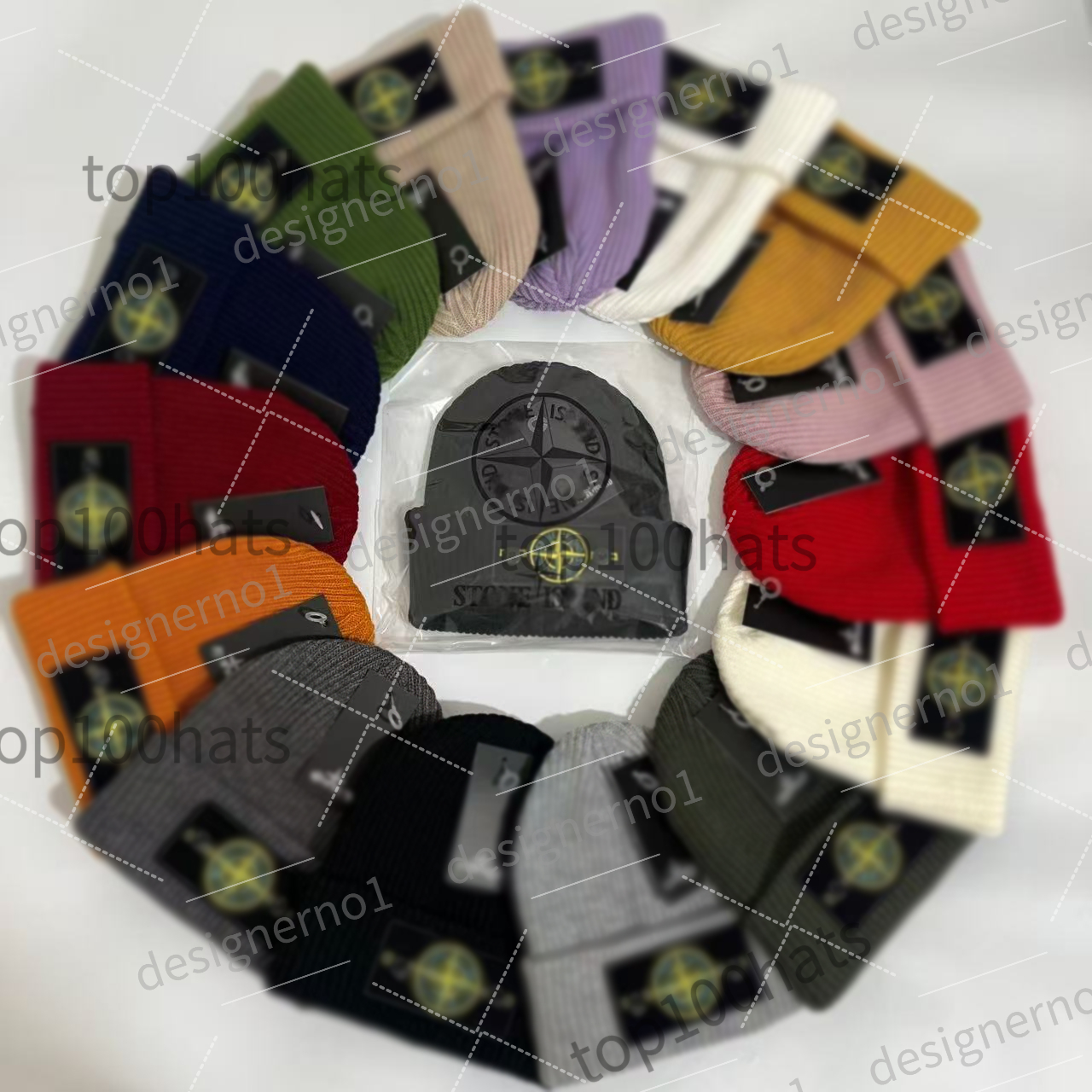 stone Caps fashion beanie island wool hats classic embroidery Island patch brand knitted topstoney thick warm designer beanie unisex outdoor