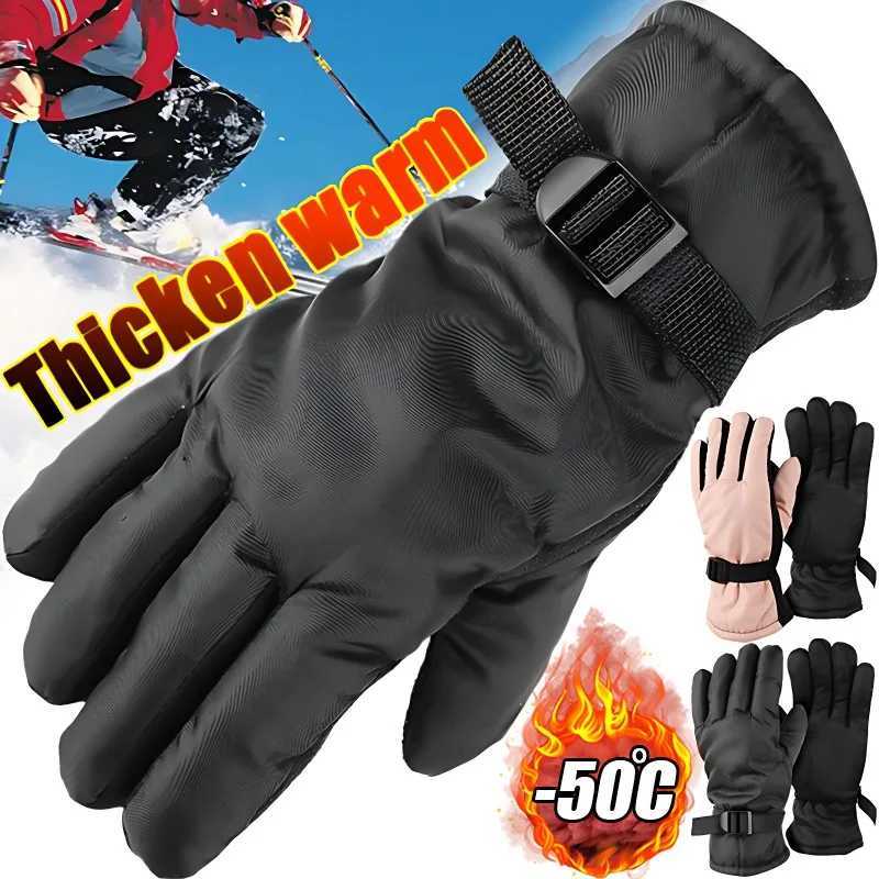 Winter Cycling Gloves Men Outdoor Waterproof Skiing Riding Hiking Motorcycle Warm Mitten Gloves Unisex Thermal Sport Gloves J251204-image-1087176219