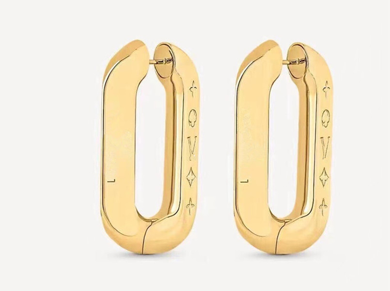 Boucles d'oreilles design pour femme plaqué or lettres boucles d'oreilles marque de luxe coeur aime femmes boucle d'oreille bijoux fête cadeau de