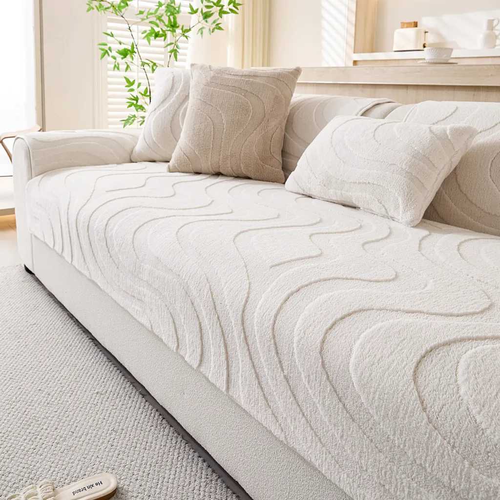 1pcs Winter Warm Sofa Cushion Thicked Non-Slip Anti-Cat Scratch Sofa Cover Dustproof Machine Washable Seat Pad M251204-image-1087198331