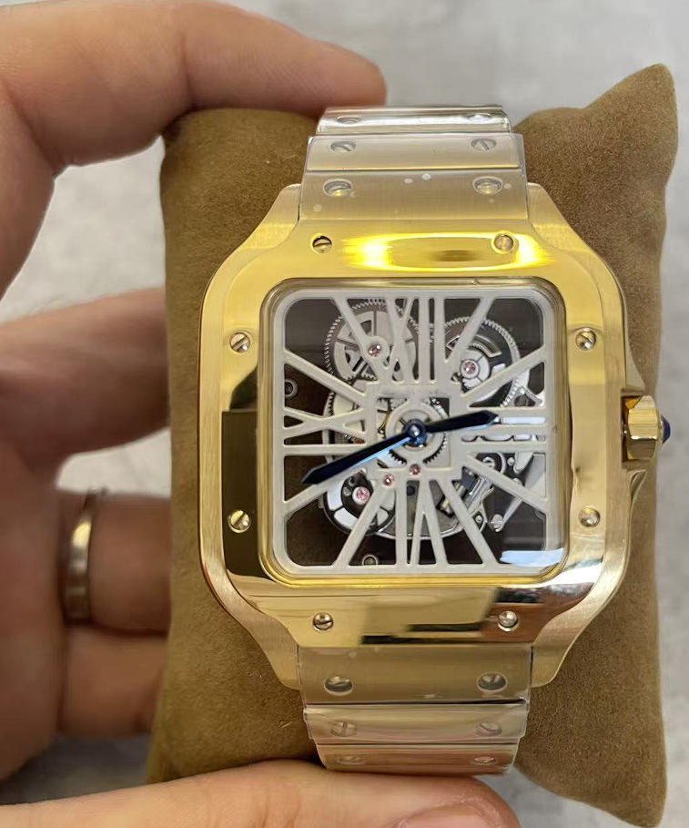 sell high-quality men's skeleton watches with quartz movements in various styles. You can choose from gold color, stainless steel material and