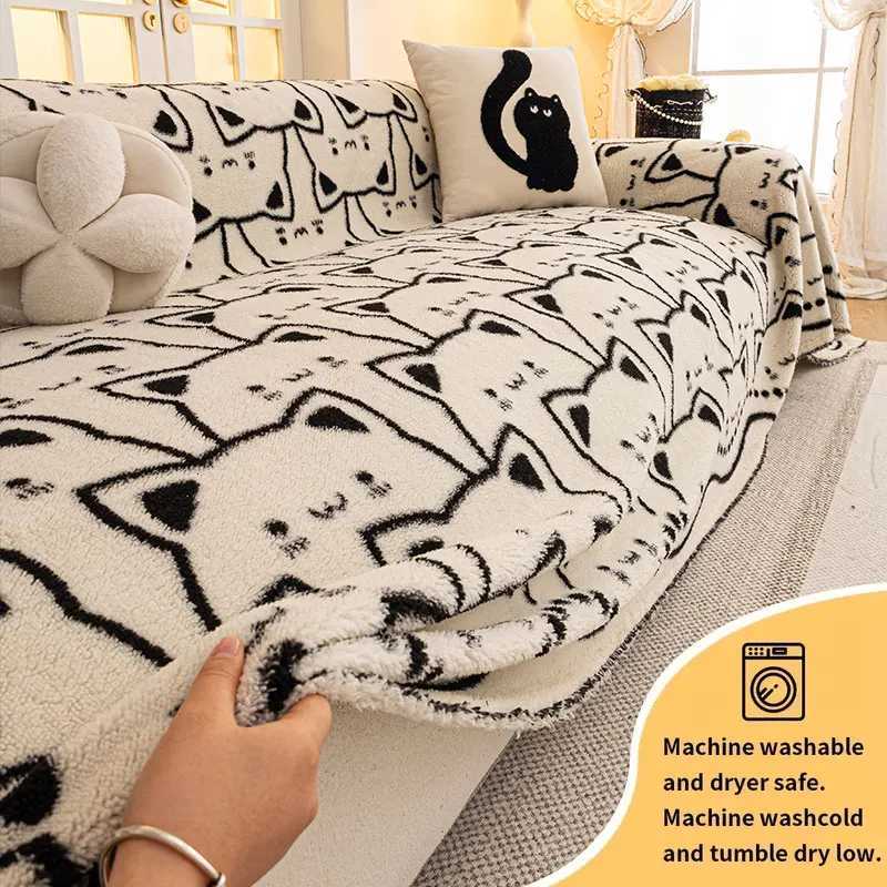 1PC-Cartoon sofa cover cloth shu mianrong sofa towel anti cat scratch all inclusive sofa towel M251204-image-1087196957