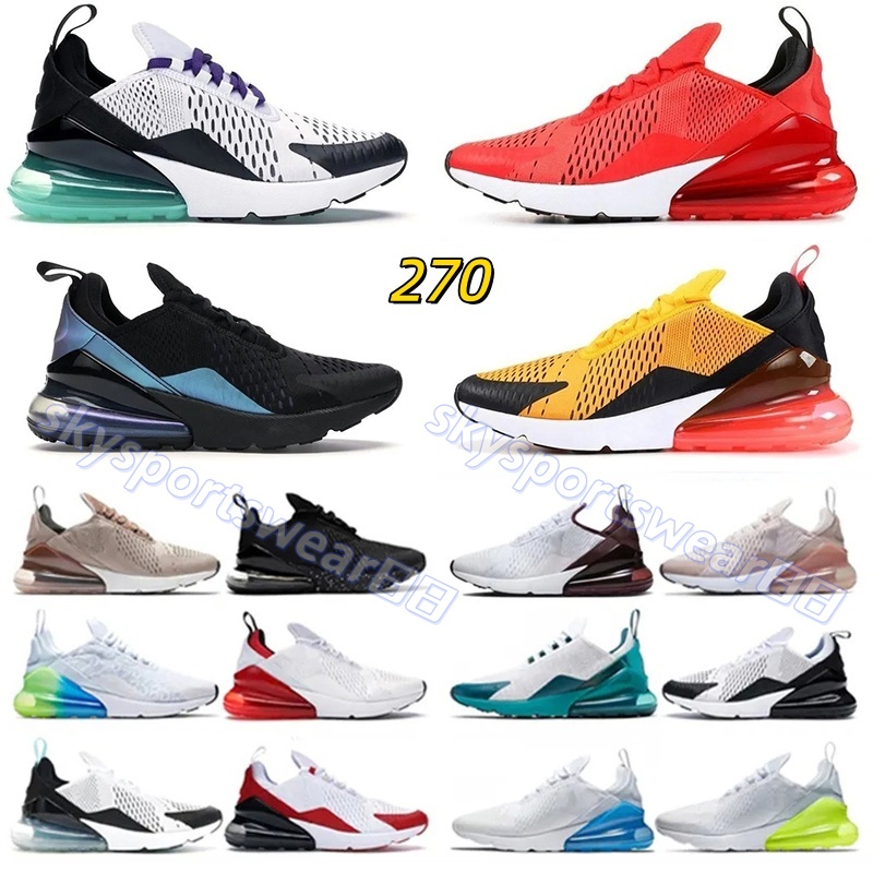 270 Running Shoes 270s React Triple Black White Sneaker Light Soft Pink Anthracite Core White Olive UNC Light Bone Grape Brown Red Mens Womens Sport