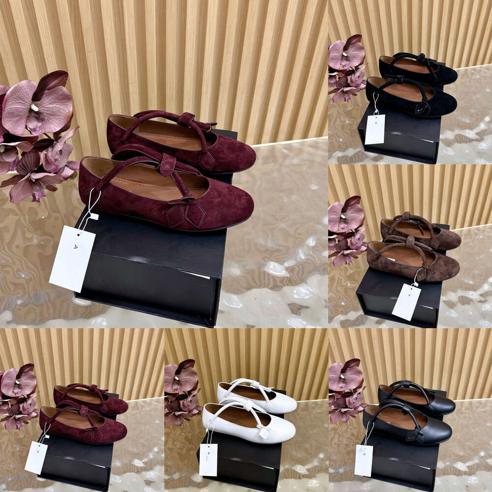 Fashion formal outdoor sports walk Moccasins fishnet shoe Mirror quality Luxury Mary Jane Designer ballet flats alala Suede Leather Womens handbags