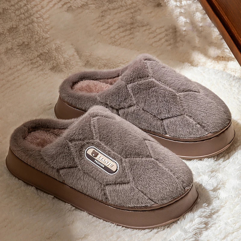 Trend Winter Couple Indoor Non-slip For Men Women Flip Flops Warm Slippers Home Slides Casual bedroom Soft Shoes Big Size 50 51 251201