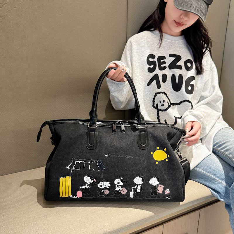 Yoga Sports Fitness Bag Cartoon Women's Luggage Bag Lightweight Large Capacity Crossbody Handbag High-end Travel Bag