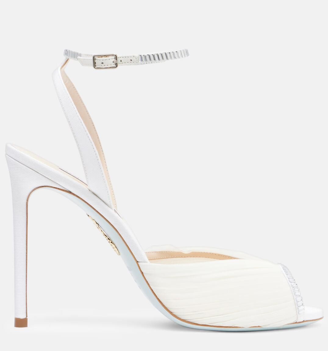 Summer Luxury Women Be Mine Sandals Crystal embellishments Black White Mesh Dress Wedding Open Toes Stiletto Heels 35-42