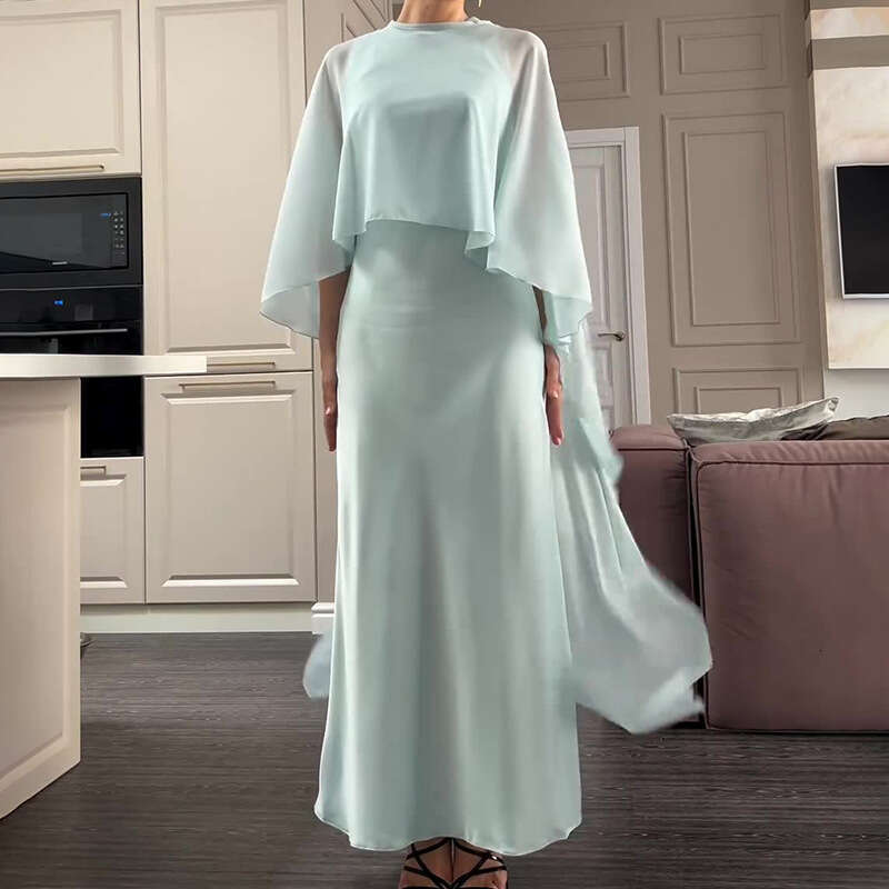 Summer New European And American Women's Fashion Casual Long Dress Shawl Set B5