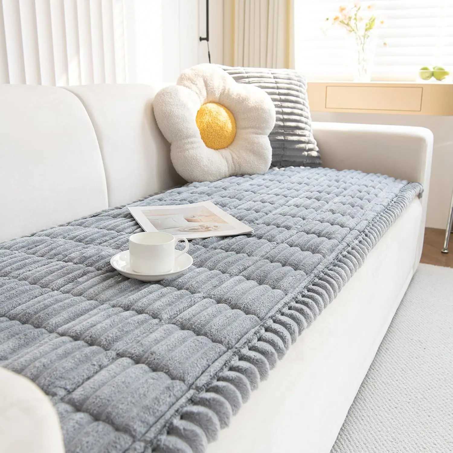 Corduroy Sofa Covers Non Slip Sofa Slipcovers Soft Thick Sofa Cushion Covers Sofa Protectors for Pets Kids Dogs Living Room M251204-image-1087195983