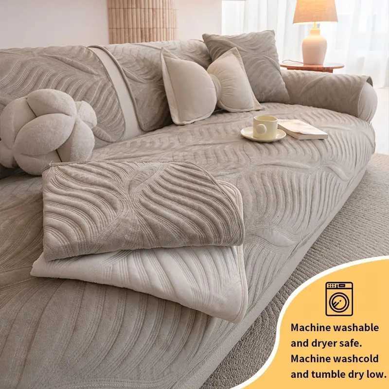 1PC-New Solid Color Sofa Mat Winter Anti slip Sofa Mat Thick Plush Sofa Cushion Autumn/Winter Edition M251204-image-1087200387
