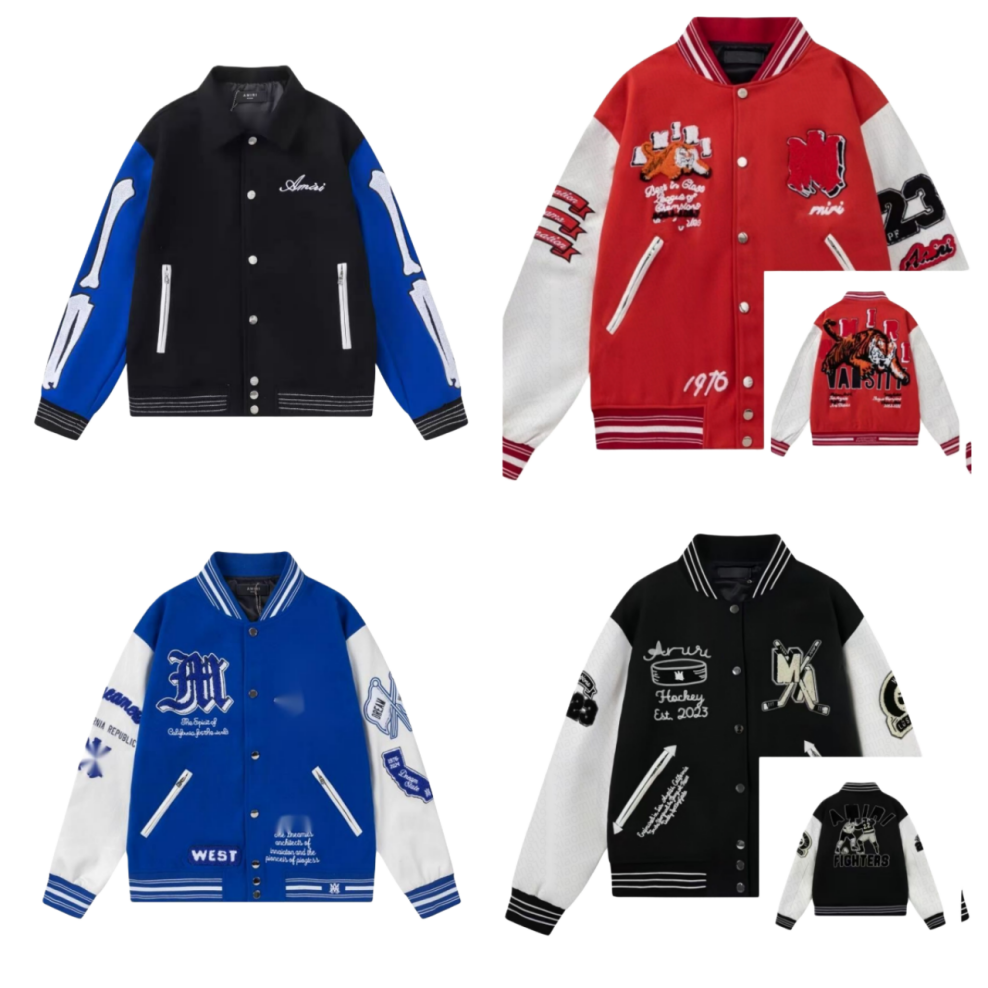 26SAMIRIRJACKETS Designer Men's Jackets Campus Winter High Quality Jackets Baseball Jacket Trend Brand Letters Letters Embroidery Yellow Aut