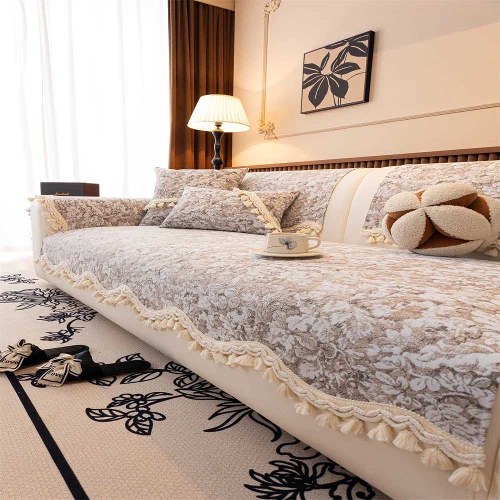 Retro Style High Weight Special-shaped Sofa Cushion 2025 New Autumn and Winter Non-slip One-piece Cushion M251204-image-1087200243