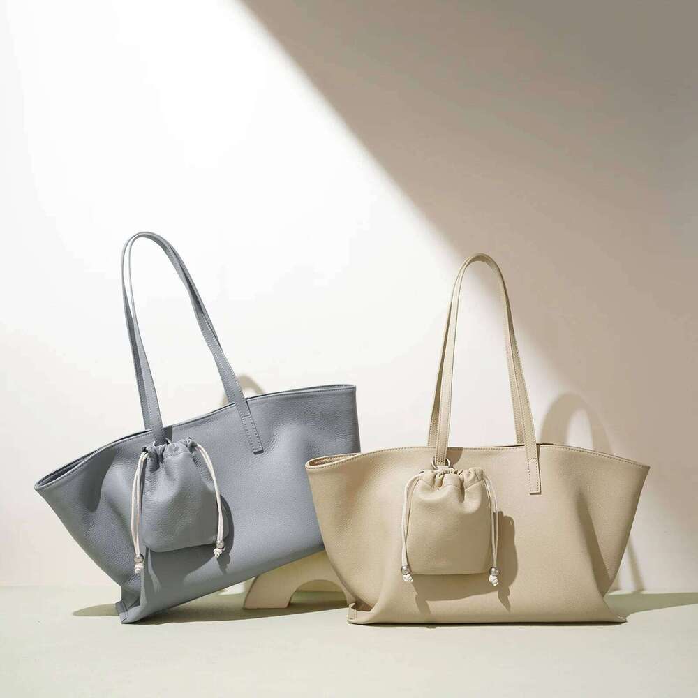 New Trendy Large Capacity Genuine Leather Casual Shoulder Portable Tote Bag Women's Bag Handbag Women Luxury Designer Bags St251204