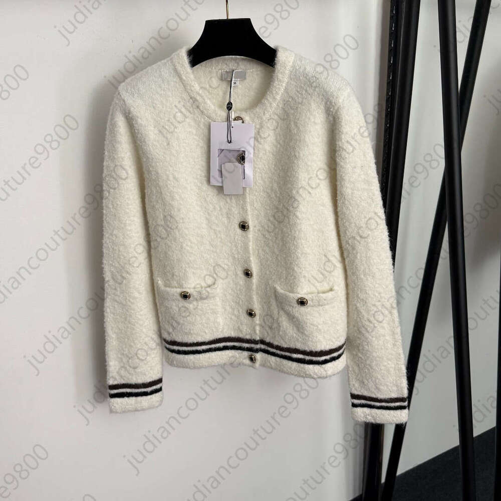 women designer sweater cardigan knitwear clothes brand Fashion style single breasted round neck long sleeved sweaters womens clothes