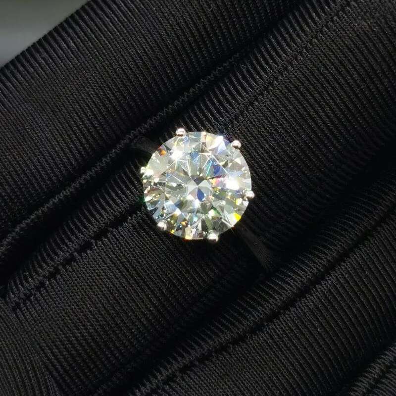 Bagues de cluster Bague de mariage classique pour femme 11mm 5ct VVS Grade D Couleur Moissanite 925 Argent peut passer le test de diamant