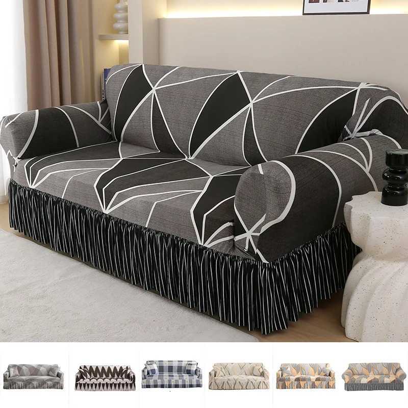 1/2/3/4 Seater Printed Sofa Skirt Cover Elastic Armchair Couch Covers for Living Room Furniture Protector M251204-image-1087195867