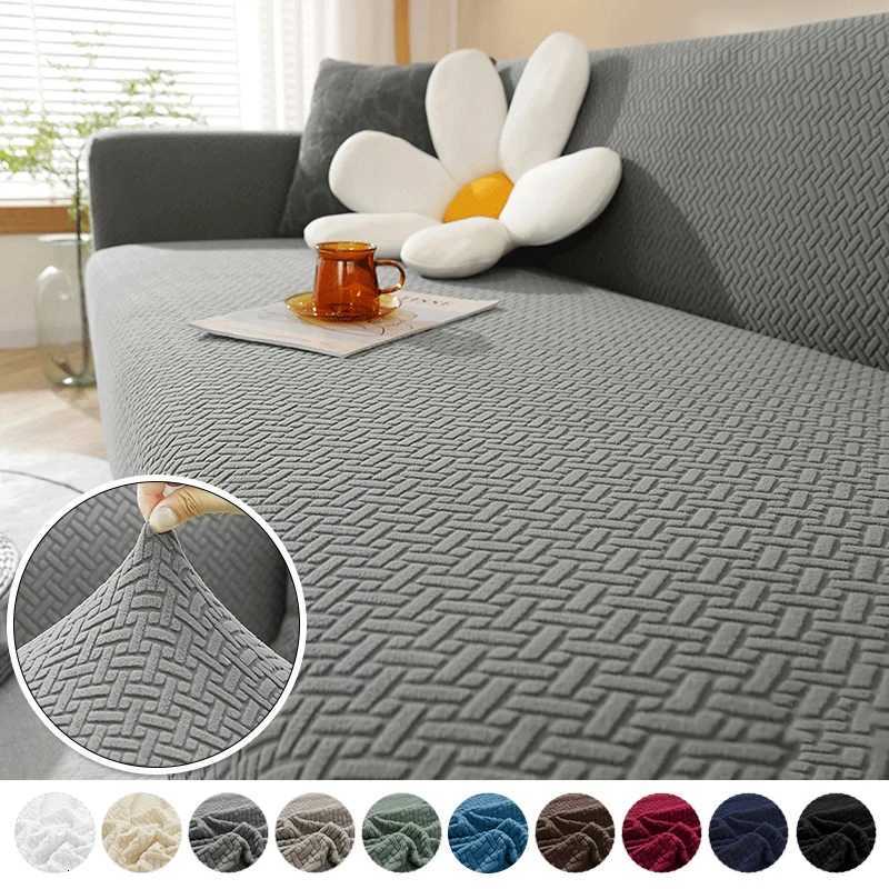 Jacquard Sofa Cover For Living Room Slipcovers Stretch Polar Fleece Armchair Protector Elastic L Shaped Sofa 1/2/3/4 Seater M251204-image-1087199837