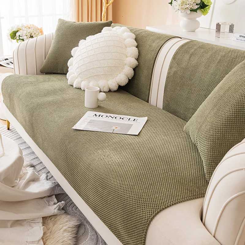 Corduroy Fabric Sofa Cover Towel Solid Color Universal Living Room Sofa Cushion Mat Non-Slip Sofa Cushion Armrest Backrest Cover M251204-image-1087198185