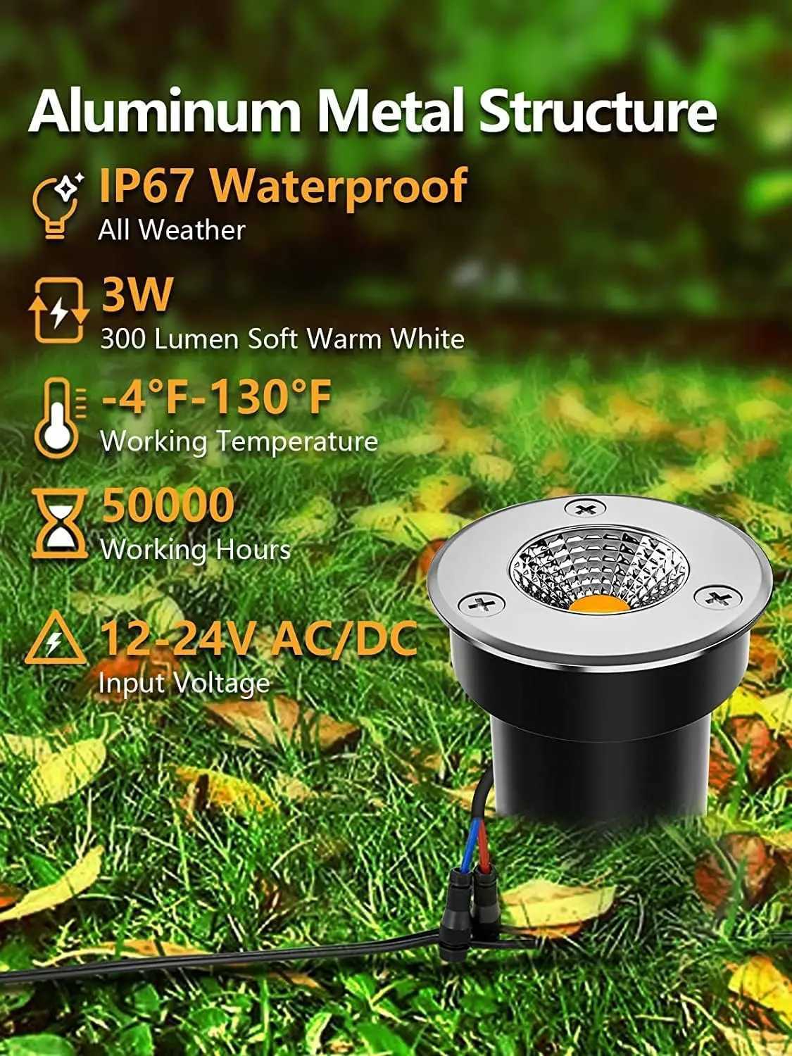 6-10 Uds. Lámparas Led para el suelo de jardín 5W luz subterránea AC220V110V24V IP68 impermeable enterrado camino de jardín Spot empotrado M251204