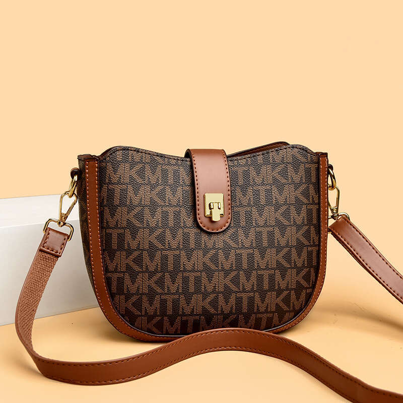 MKF New Trendy Dual-use Monogram Underarm Small Square Bag Women's Cross-border Single Shoulder Crossbody