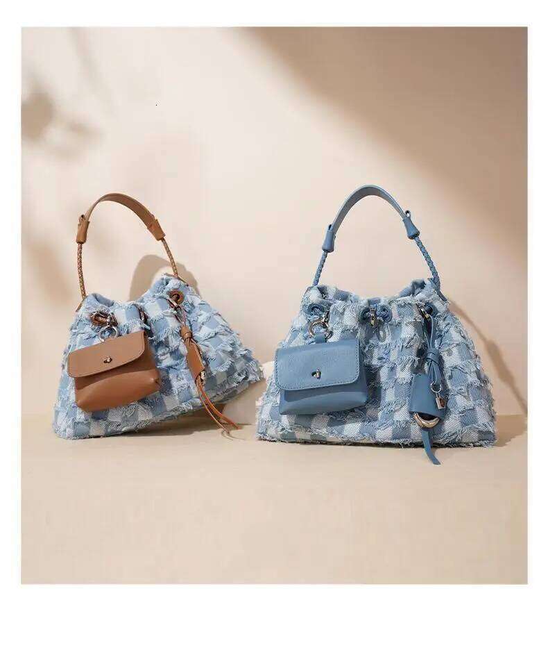 Handbag Spring Summer New Series Shoulder Denim Woven Women's Crossbody Bag Rectangular Bags Suotong1204