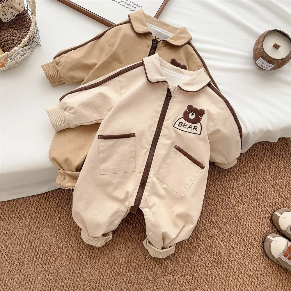 Automne bébé body 012 M né AClass dessin animé ours barboteuse Style coréen Creeper 251204