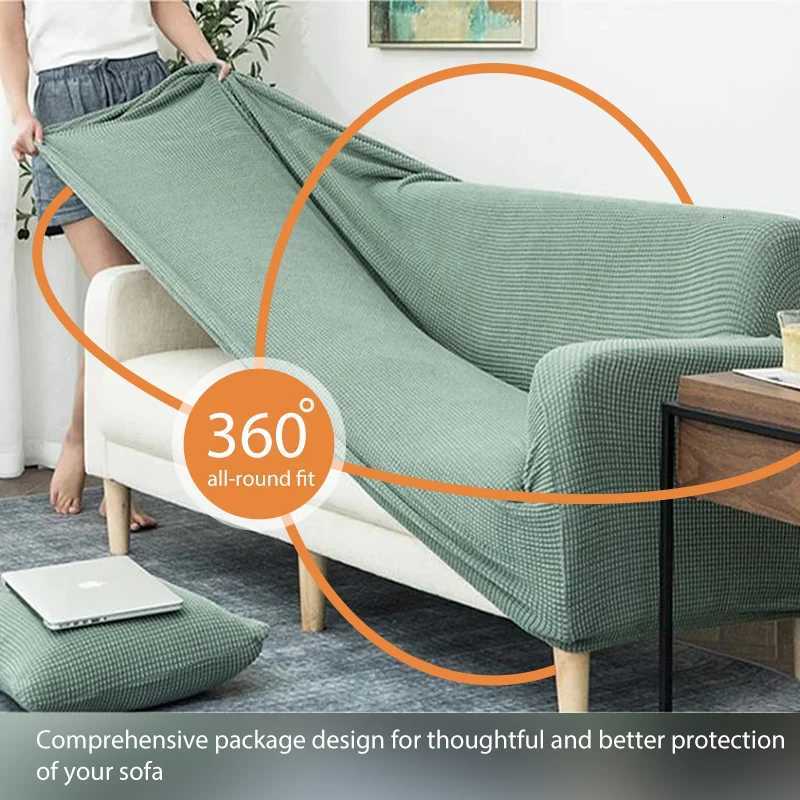 Sofa Cover Elastic For Living Room Home Jacquard Stretch Slipcovers Corner Couch Covers 1/2/3/4 Seater L Shape Free Shopping M251204-image-1087196092