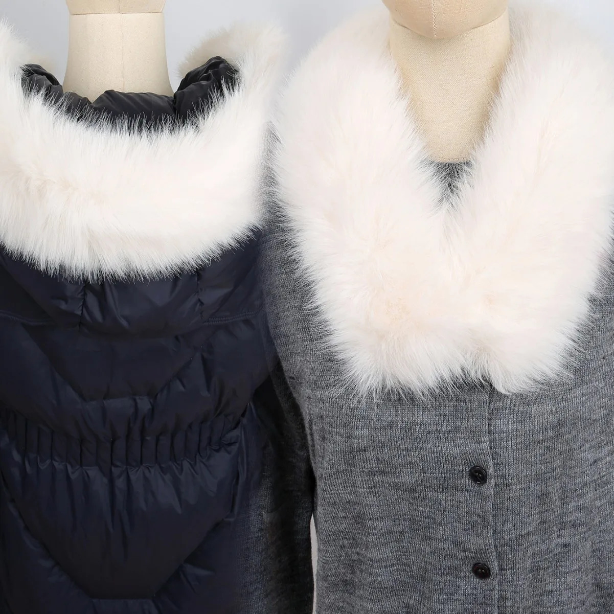 Hiver épaissi unisexe col de fourrure de renard détachable fausse fourrure écharpe pour manteau élégant chaud accessoire de mode 251201