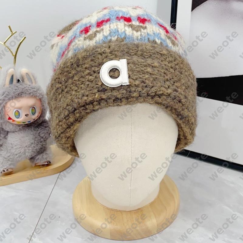 9 Styles Of Winter Knitted Wool Hats, Fashionable Knitted Hats Autumn Wool Hats, Letter Printed Warm Outdoor Leisure Hats Brimless Hats Travel Skiin