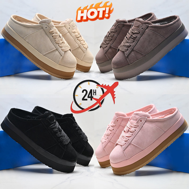 With box Designer Men Women Casual Sneakers Winter Low Platform Fur Slippers Magic Beige Earth Strata Black Carbon Wonder Mauve Gum Mens Womens Outd