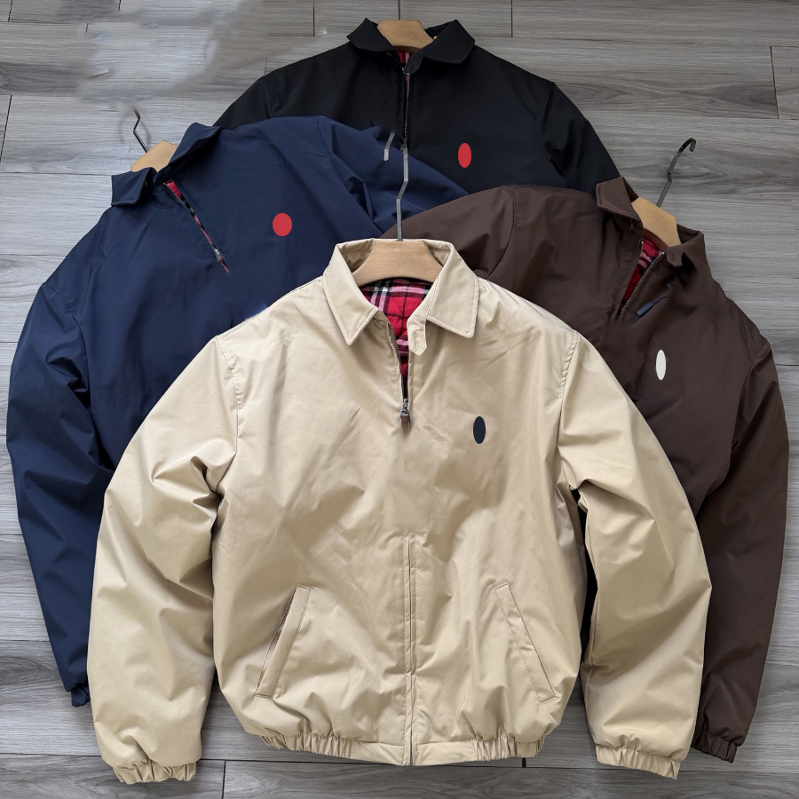 Veste pour homme de créateur Veste en tissu de coton de haute qualité pour homme Doublure décontractée brodée Veste en coton à carreaux Manteau e