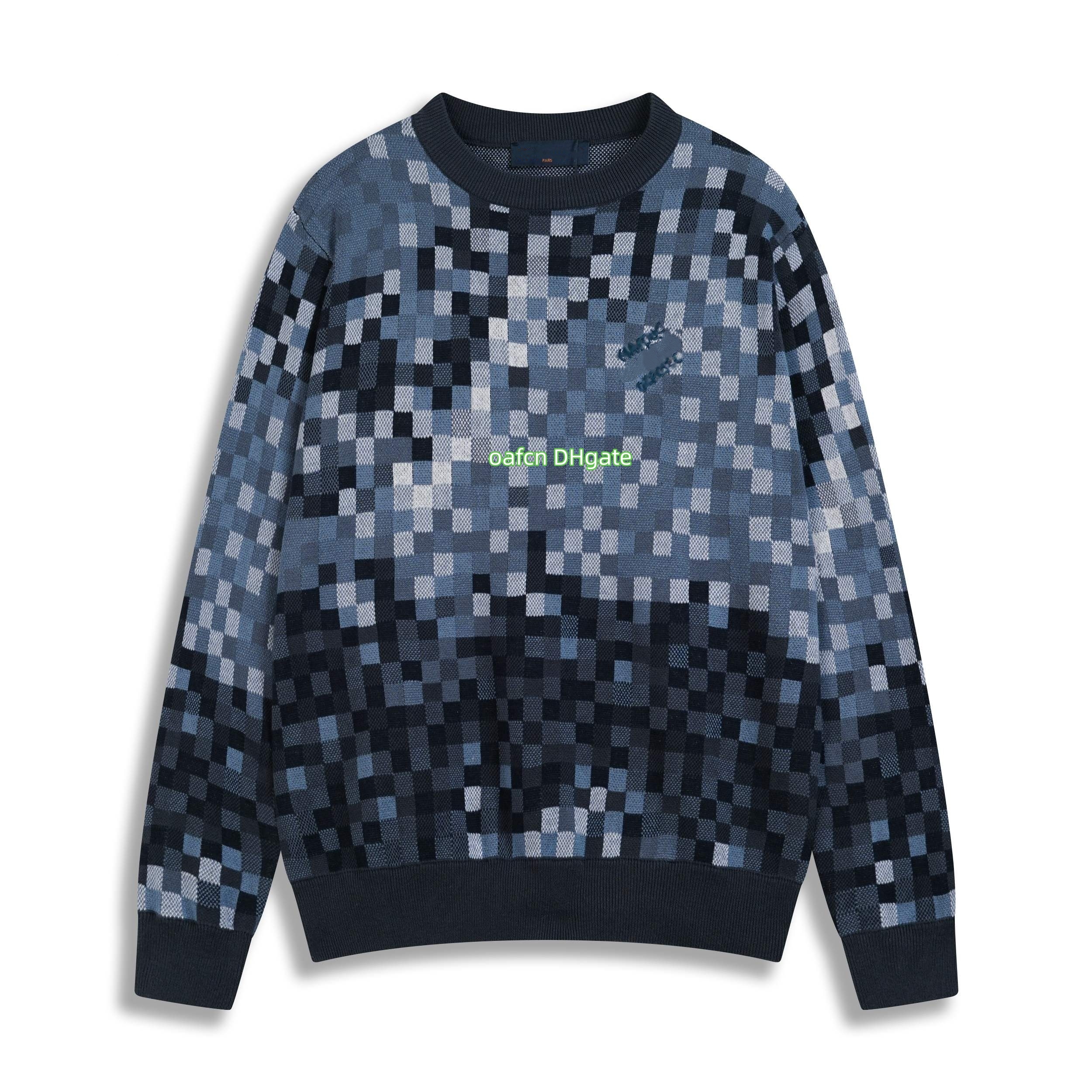 Men's Clothing Pullover Top printing Sweatshirts for Man embroidery Hoodieless Slim Fit Style top Sweaters Embroidered Knitted Round Neck Sweat