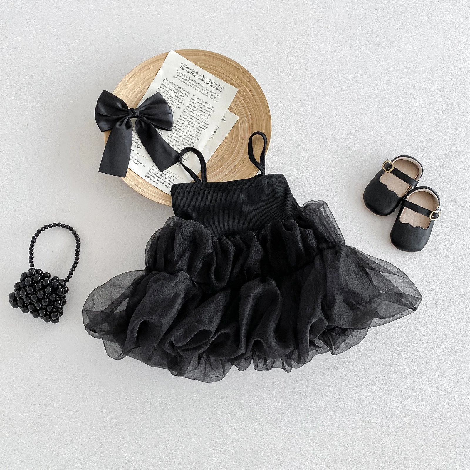 IG Style bébé tenue enfants fille princesse bretelles robe fronde maille bouffée balle 15 ans 251204