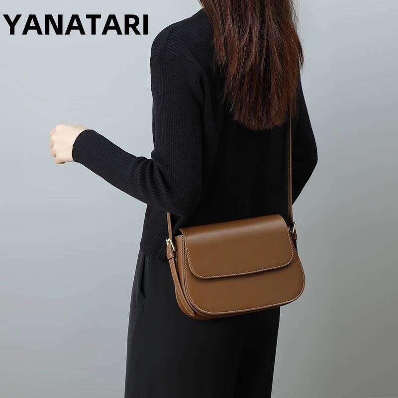 Designer Luxury Genuine Leather Woman Small Square Shoulder Handbags Ladies Crossbody Bags Minimalism Tofu Bag