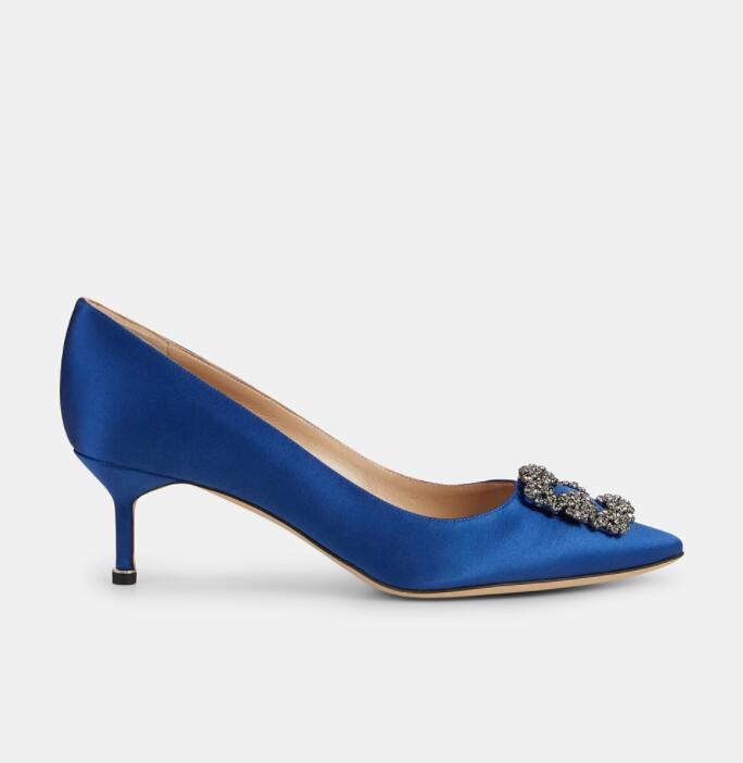 Brand Pump Sandals High Heels Women Dress Satin Leather Brand Pumps Pointed Toe Rhinestone Buckle Designer Evening Sandals Crystal Embellished Shoes