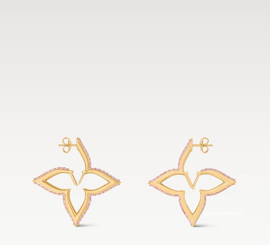 Dangle Chandelier Stud With BOX New Women Luxury Stud Earrings Diamond Big Heart Crystal Fashion Hoop Earrings 18K Gold Plated Designer Studs For Bi
