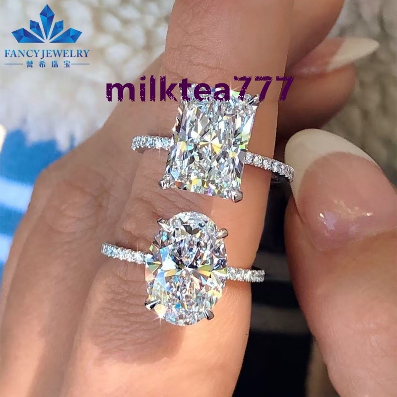 Fine Jewelry 18k Solid Gold 3ct Iced Out VVS1 D Custom Lab Diamond Jewelry Wedding Engagement Ring for Women Anniversary Gift