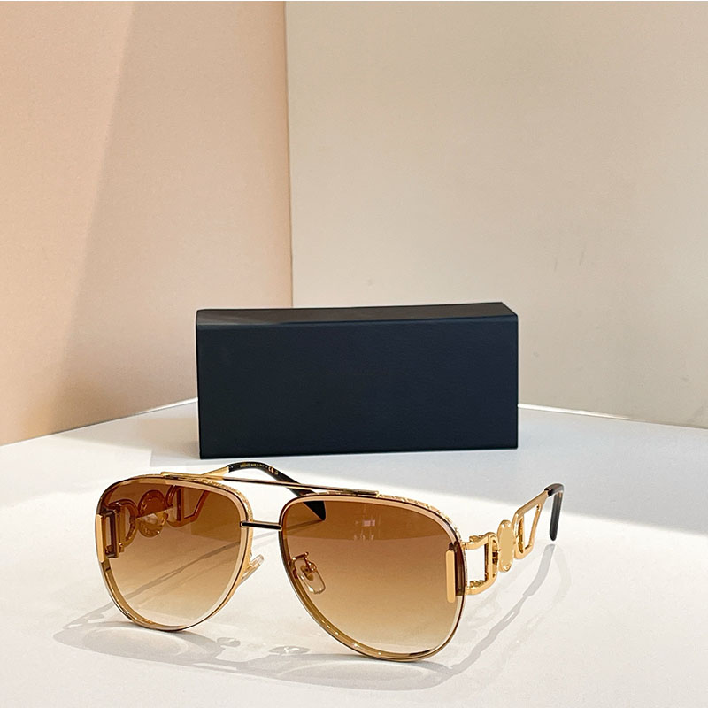 New Designer Womens Sunglasses VE4706 Medusa Pilot Acetate Glasses Beach Outdoor Style Sunglasses UV Protective Belt Box