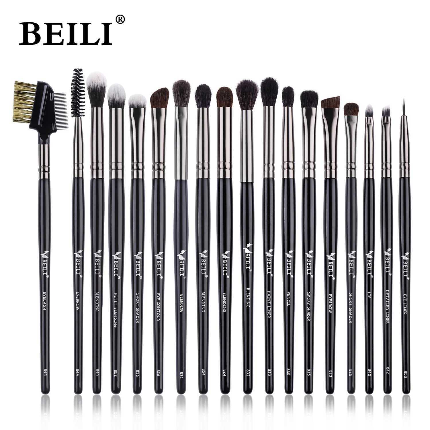 Black 1/3Pcs Makeup Brushes Natural Synthetic Hair Eyeshadow Blending Eyeliner Makeup Brush Set makeup brush setT251205-image-1087323643