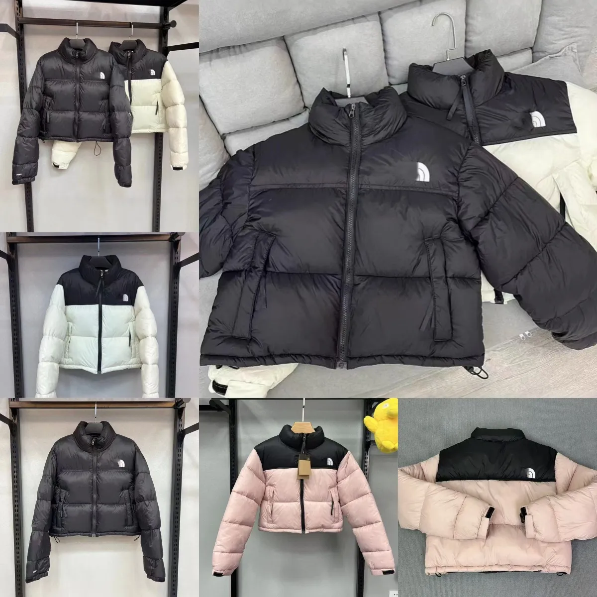 Doudoune femme veste de créateur veste femme col haut veste d'hiver classique lettre grande poche veste coupe-vent vêtements