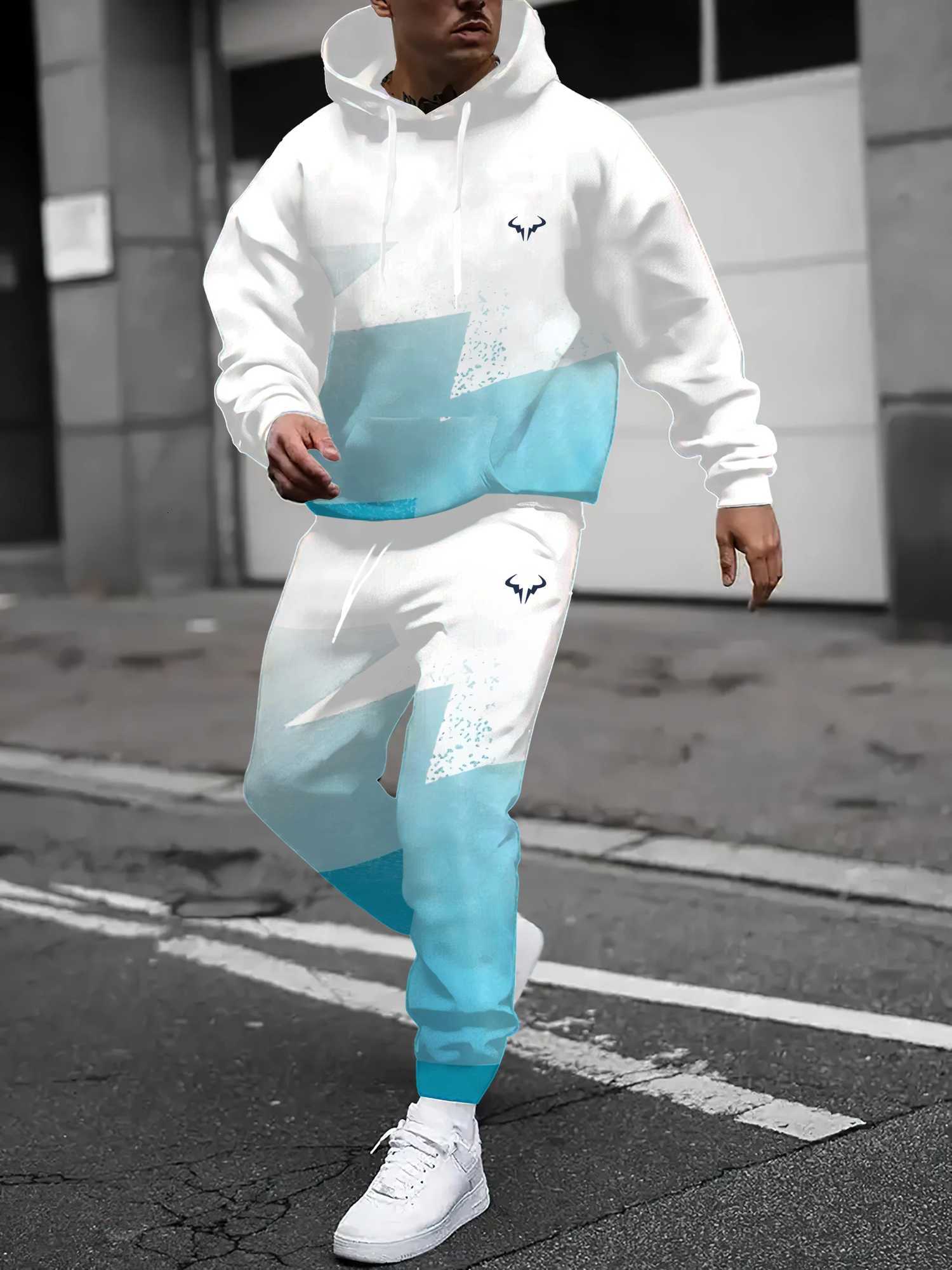 Le nouvel ensemble pour hommes pour le printemps et l'automne 2025 présente un motif imprimé en 3D décontracté, doux et confortable, à la mode, X