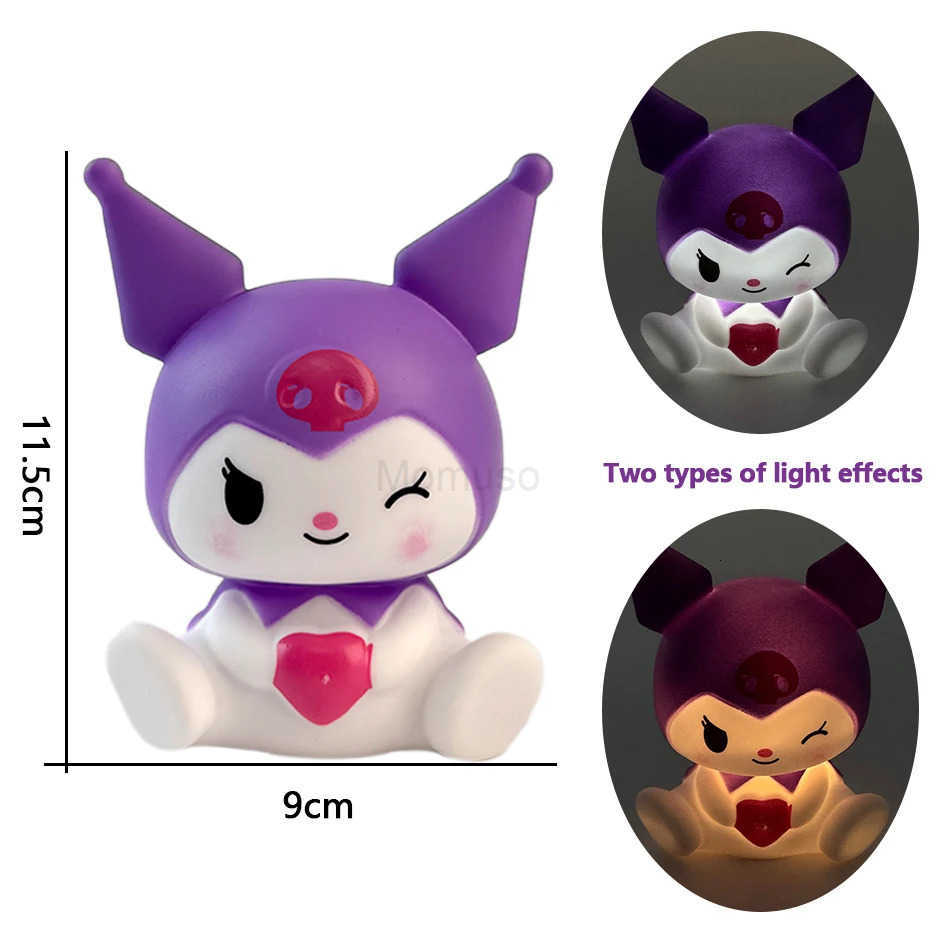 Sanrio New Kawaii Sanrios Night Light Enamel Cloud Cartoon Stitch Kuromi Cinnamoroll Pochacco Small Table Light Illuminating Decoration H2512051-image-1087352468
